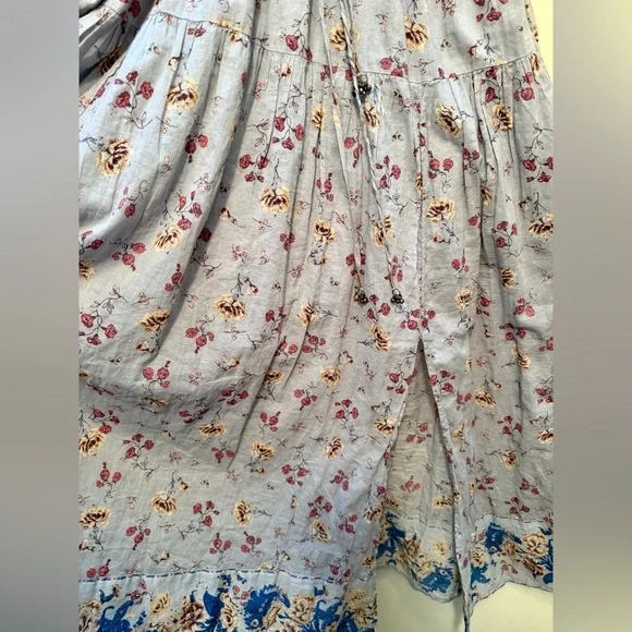 Free People Floral Dress in Gray and Blue - Picture 5 of 8
